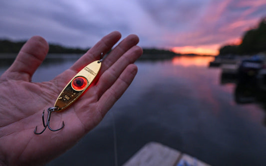 Northern pike fishing along fall weed edges