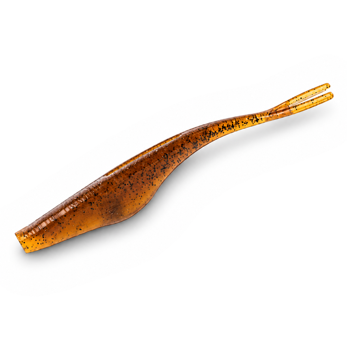 FishDaddy Soft Jerkbait 3.5" soft plastic in UV Motor Oil Brown