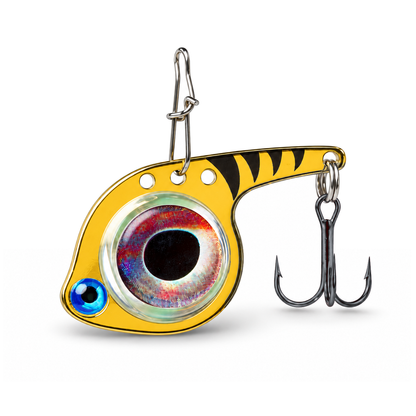 FishDaddy Dirty Bomb Minnow LED blade bait, 1/8 oz., blinking blue LED