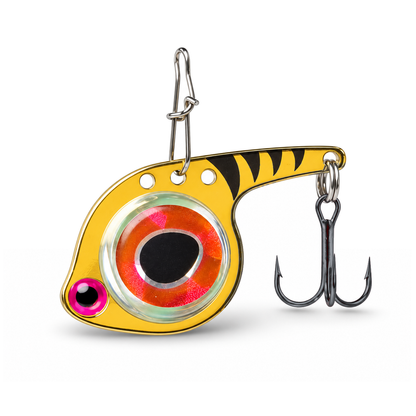 FishDaddy Dirty Bomb Minnow LED blade bait, 1/8 oz., blinking pink LED