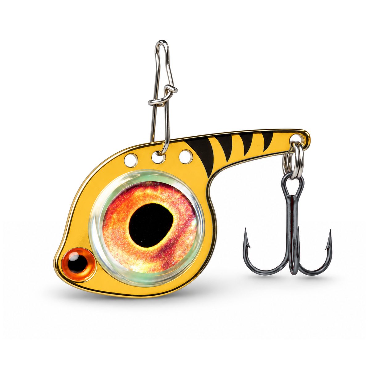 FishDaddy Dirty Bomb Minnow LED blade bait, 1/8 oz., blinking gold LED
