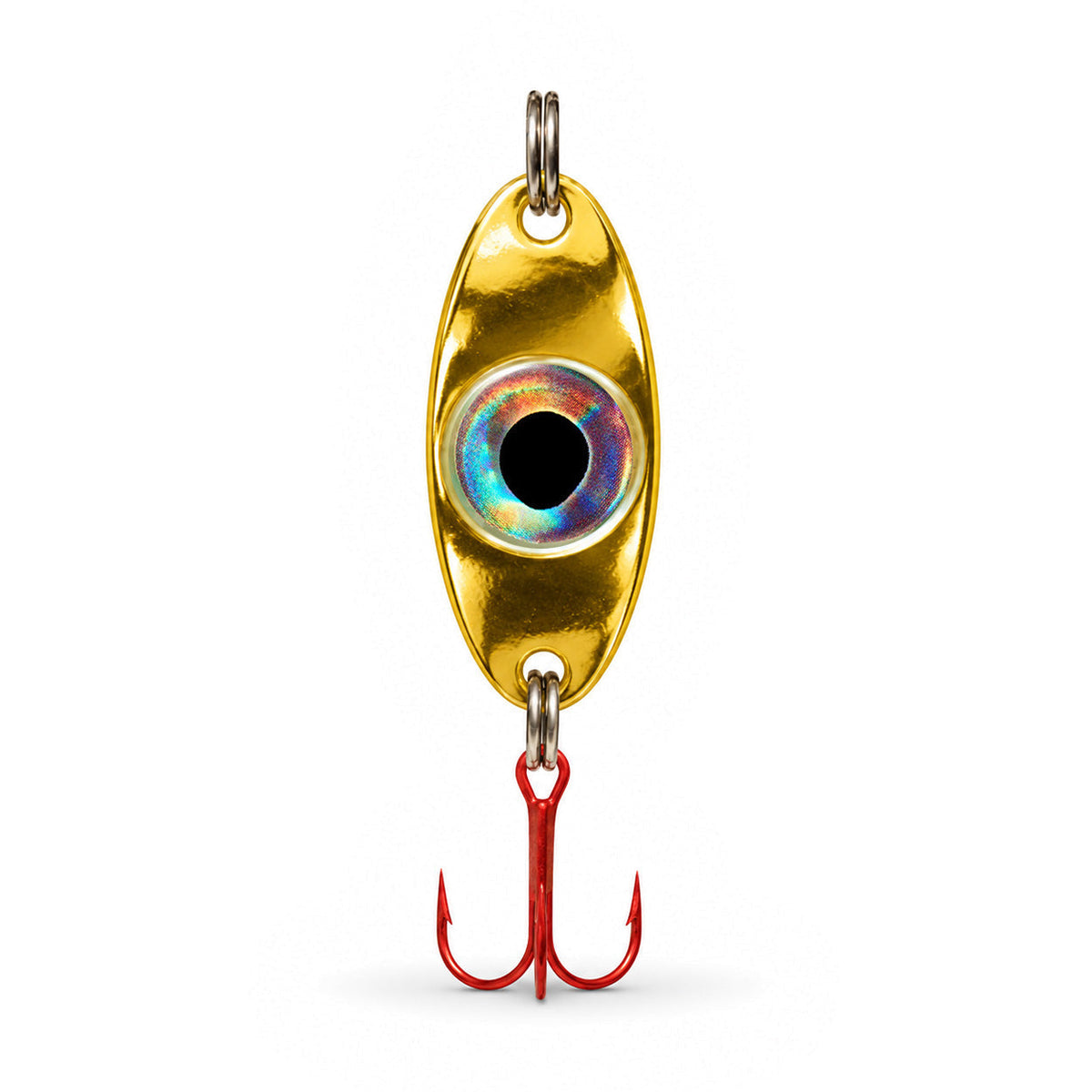 FishDaddy Dirty Bomb Spoon, in Gold, 1/4 oz., blinking green LED