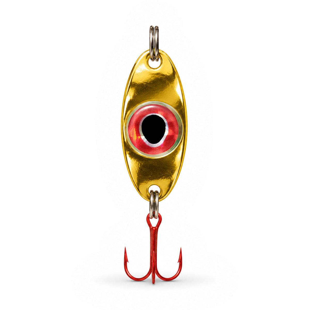 FishDaddy Dirty Bomb Spoon, in Gold, 1/4 oz., blinking pink LED