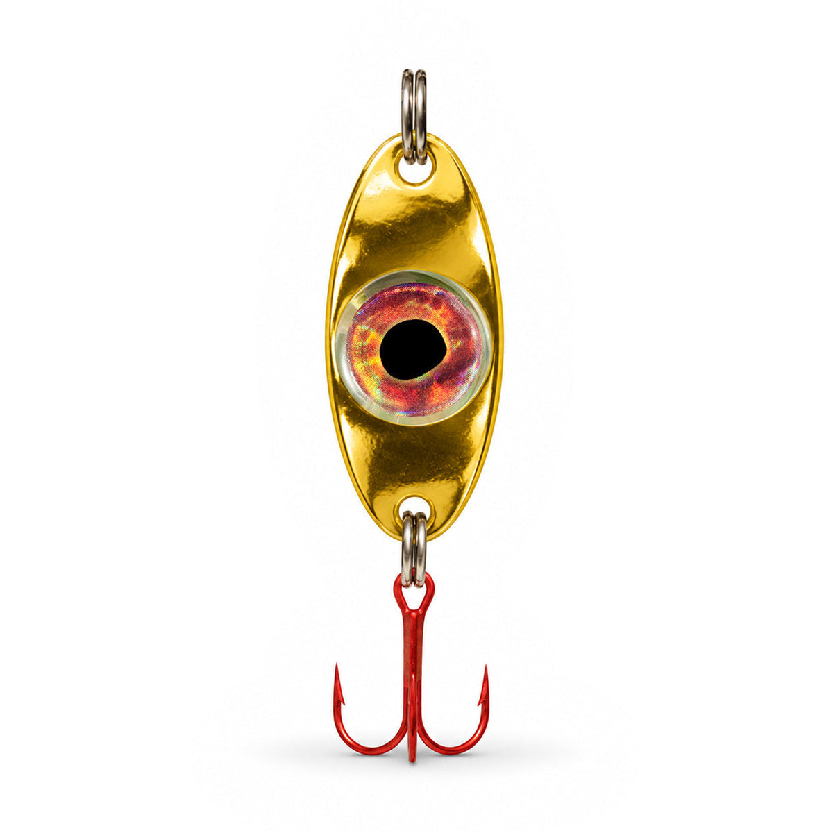 FishDaddy Dirty Bomb Spoon, in Gold, 1/4 oz., blinking gold LED