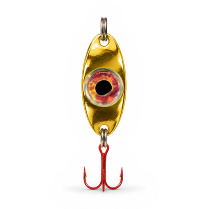 FishDaddy Dirty Bomb Spoon, in Gold, 1/4 oz., blinking gold LED