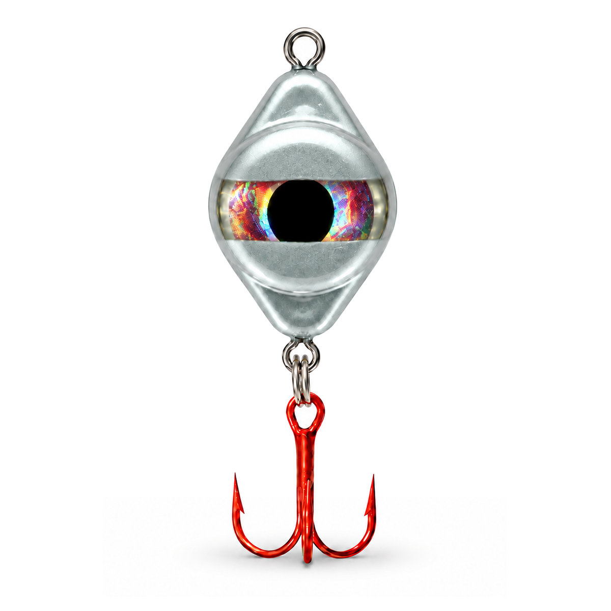FishDaddy Dirty Bomb Spoon, in Silver, 1/16 oz., blinking blue LED