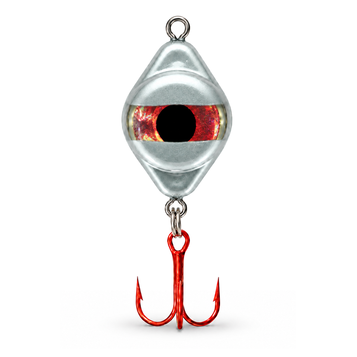 FishDaddy Dirty Bomb Spoon, in Silver, 1/16 oz., blinking red LED
