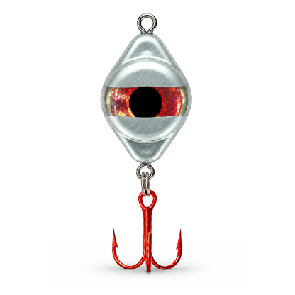 FishDaddy Dirty Bomb Spoon, in Silver, 1/16 oz., blinking red LED
