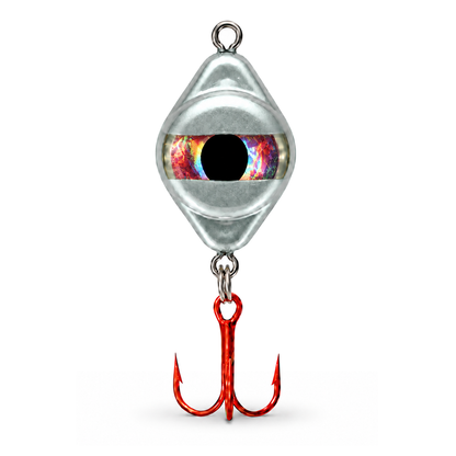FishDaddy Dirty Bomb Spoon, in Silver, 1/16 oz., blinking gold LED