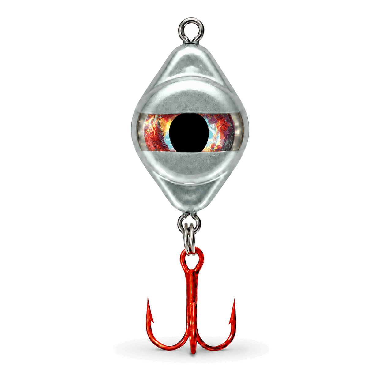 FishDaddy Dirty Bomb Spoon, 1/16 oz., Silver, blinking gold LED