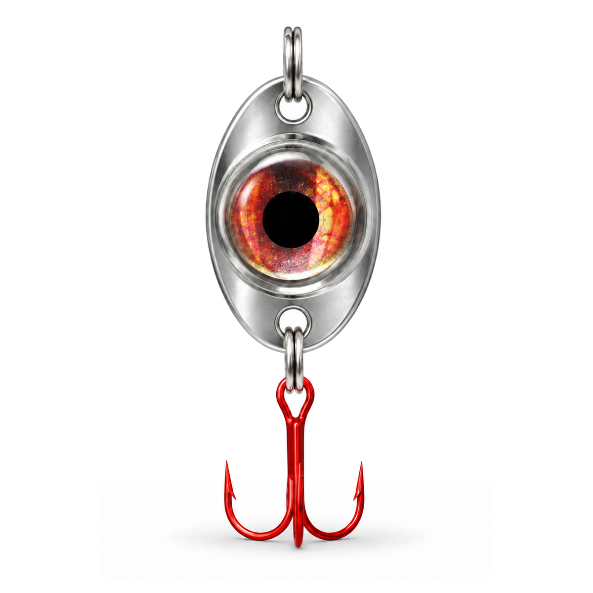 FishDaddy Dirty Bomb Spoon, in Silver, 1/8 oz., blinking red LED