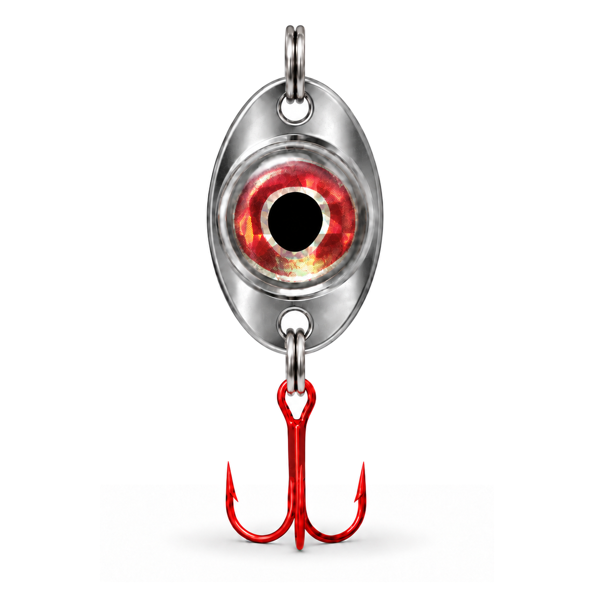FishDaddy Dirty Bomb Spoon, in Silver, 1/8 oz., blinking pink LED