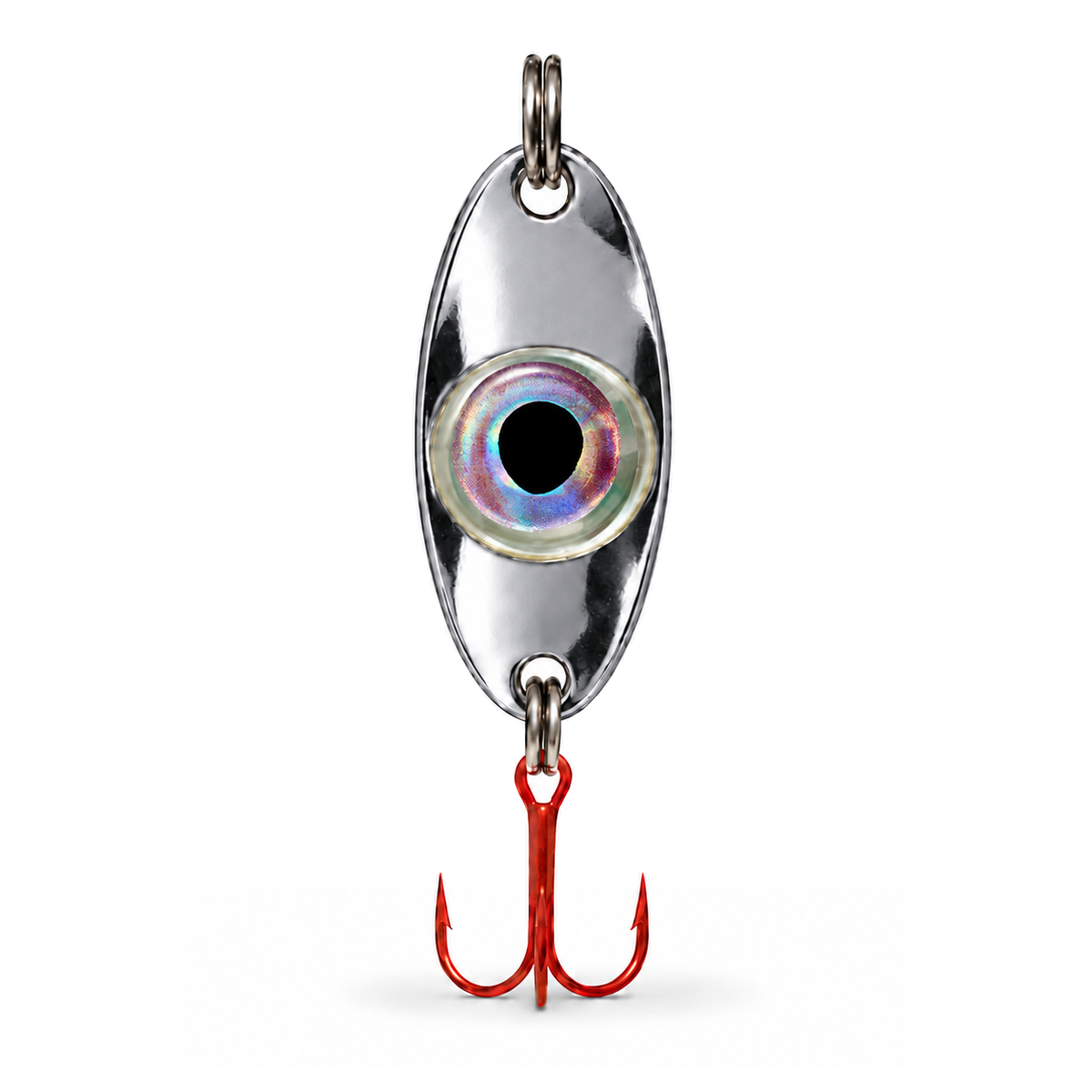 FishDaddy Dirty Bomb Spoon, in Silver, 1/4 oz., blinking blue LED