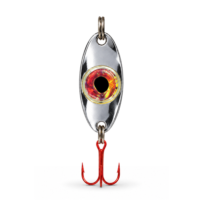 FishDaddy Dirty Bomb Spoon, in Silver, 1/4 oz., blinking red LED