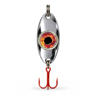 FishDaddy Dirty Bomb Spoon, in Silver, 1/4 oz., blinking gold LED