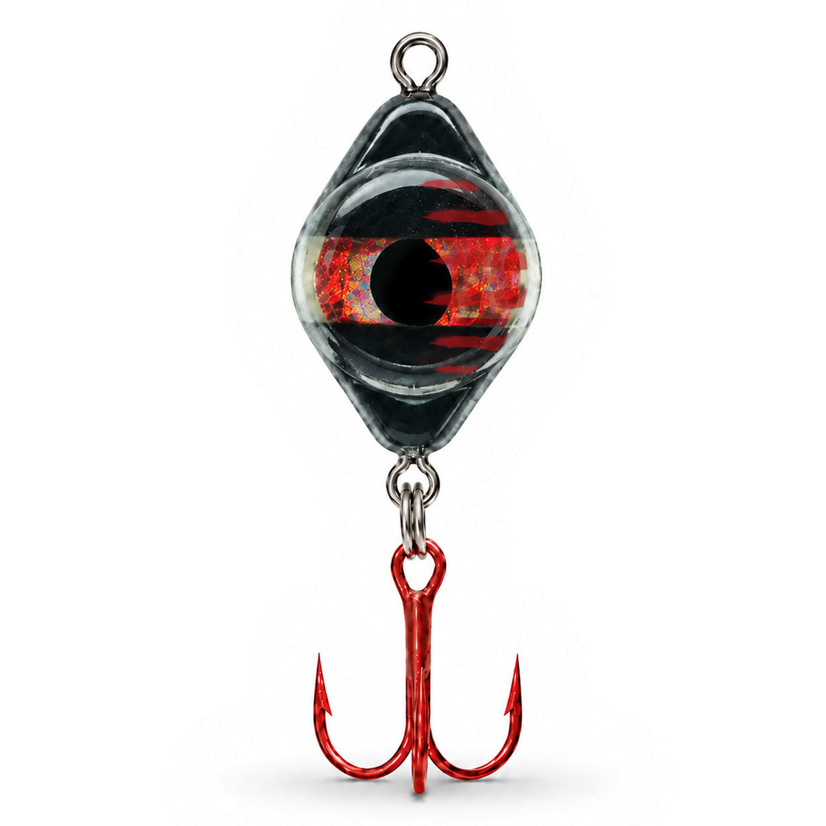 FishDaddy Dirty Bomb Spoon, in Black Tiger, 1/16 oz., blinking red LED