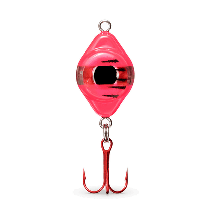 FishDaddy Dirty Bomb Spoon, 1/16 oz., Pink Tiger, blinking pink LED
