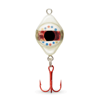 FishDaddy Dirty Bomb Spoon, 1/16 oz., Wonderbread, blinking red LED