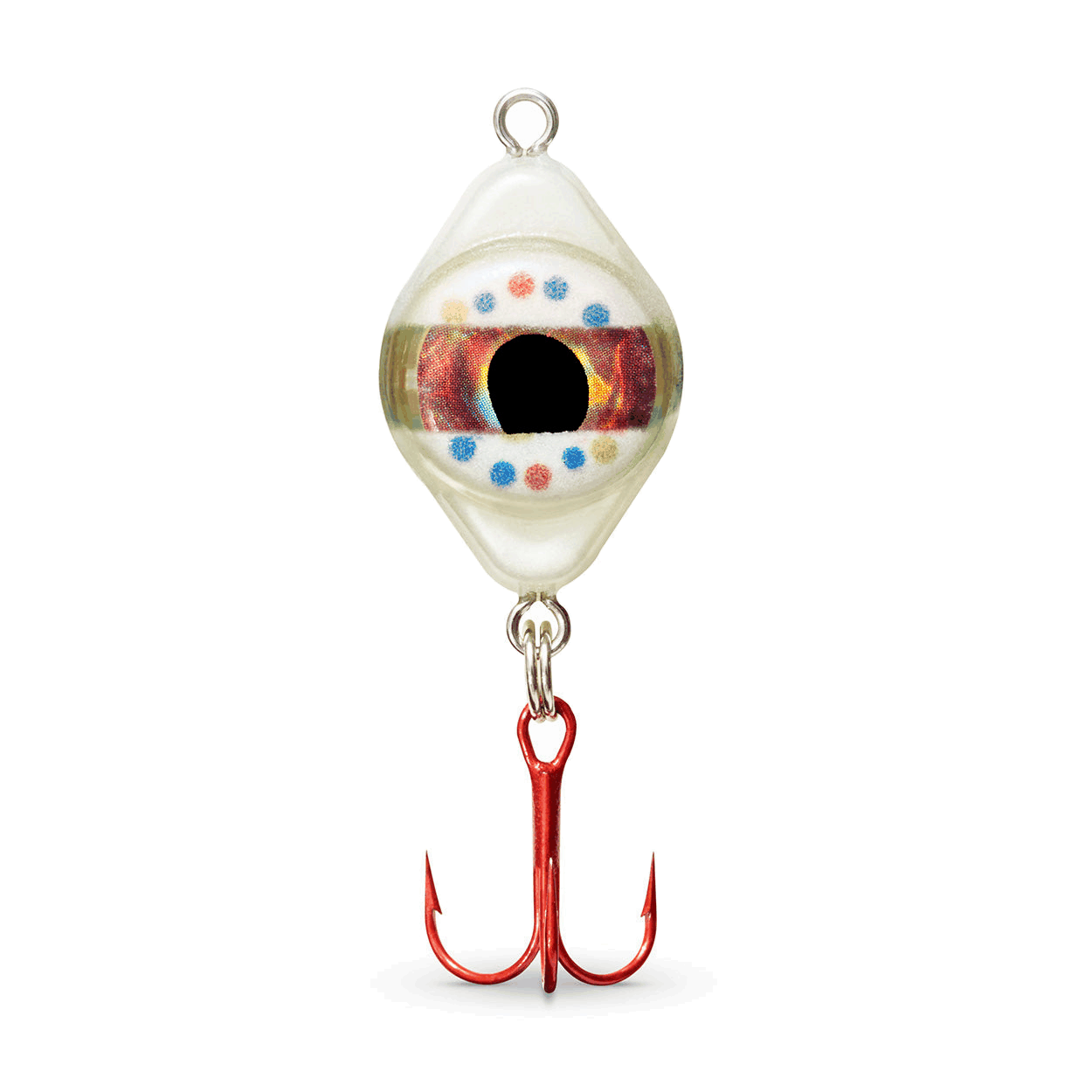 FishDaddy Dirty Bomb Spoon, 1/16 oz., Wonderbread, blinking gold LED