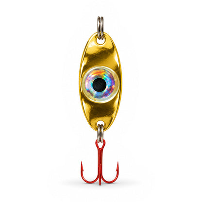 FishDaddy Dirty Bomb Spoon, in Gold, 1/4 oz., blinking multi-color LED