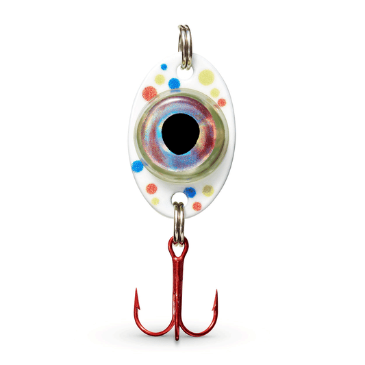 FishDaddy Dirty Bomb Spoon, 1/8 oz., Wonderbread, blinking blue LED