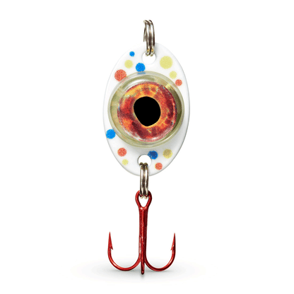 FishDaddy Dirty Bomb Spoon, 1/8 oz., Wonderbread, blinking gold LED