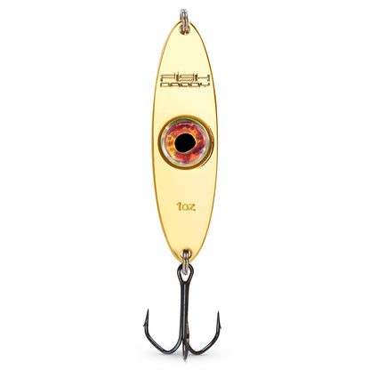 FishDaddy Dirty Bomb Spoon, in Gold, 1 oz., blinking gold LED