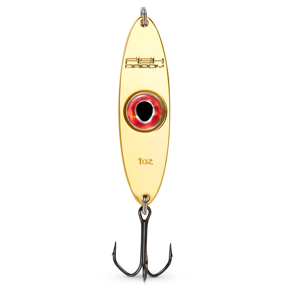 FishDaddy Dirty Bomb Spoon, in Gold, 1 oz., blinking pink LED