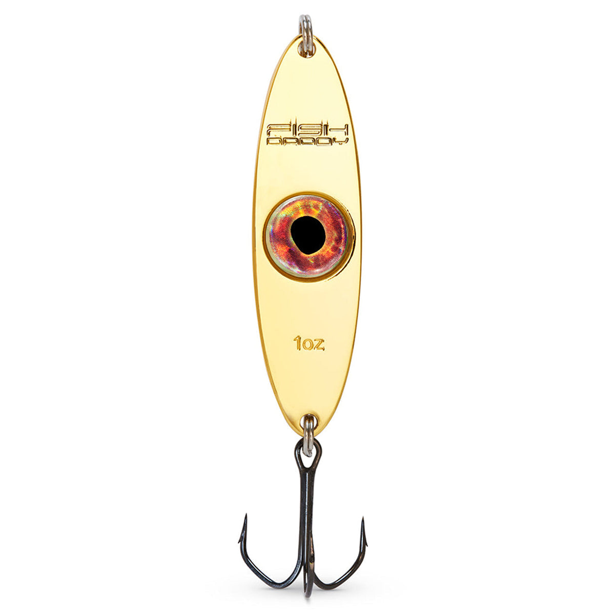FishDaddy Dirty Bomb Spoon, in Gold, 1 oz., blinking red LED