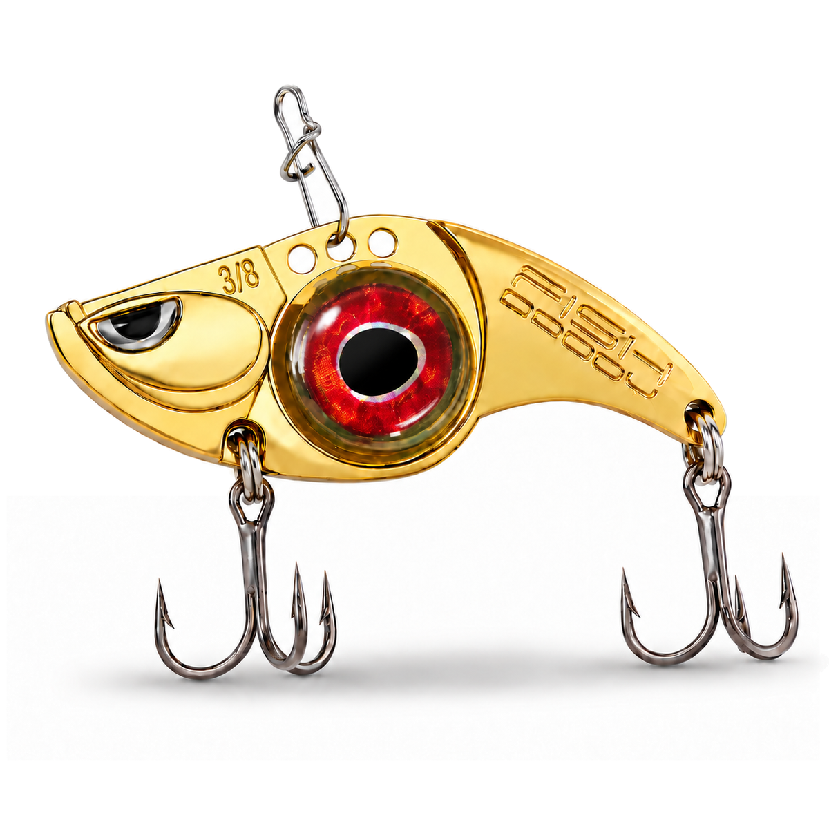 FishDaddy Dirty Bomb Minnow LED blade bait, 3/8 oz., blinking pink LED