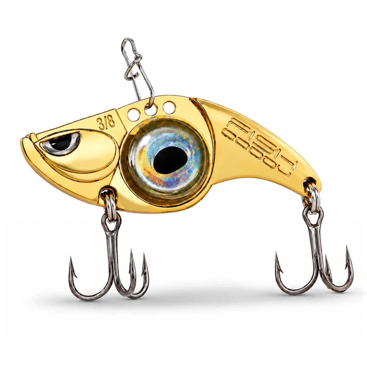 FishDaddy Dirty Bomb Minnow LED blade bait, 3/8 oz., blinking multi-color LED