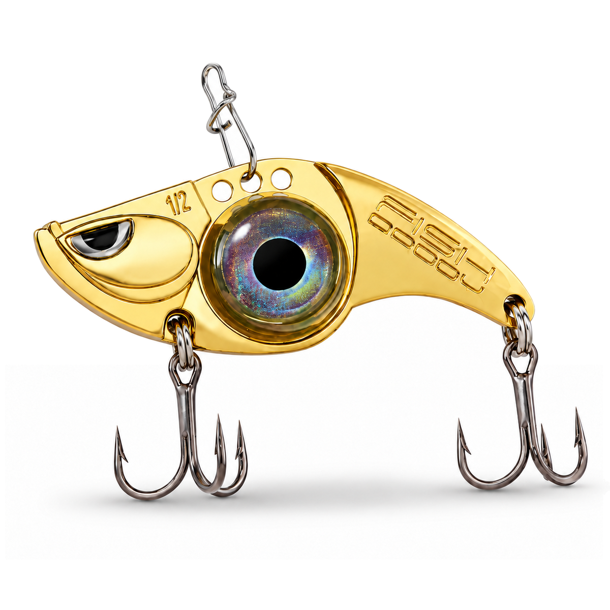 FishDaddy Dirty Bomb Minnow LED blade bait, 1/2 oz., blinking blue LED
