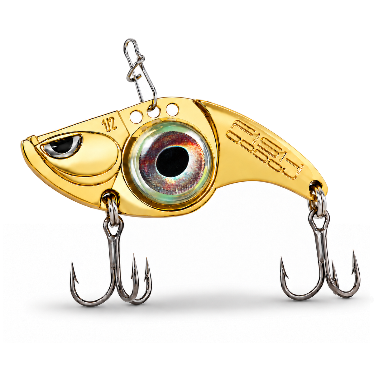 FishDaddy Dirty Bomb Minnow LED blade bait, 1/2 oz., blinking green LED