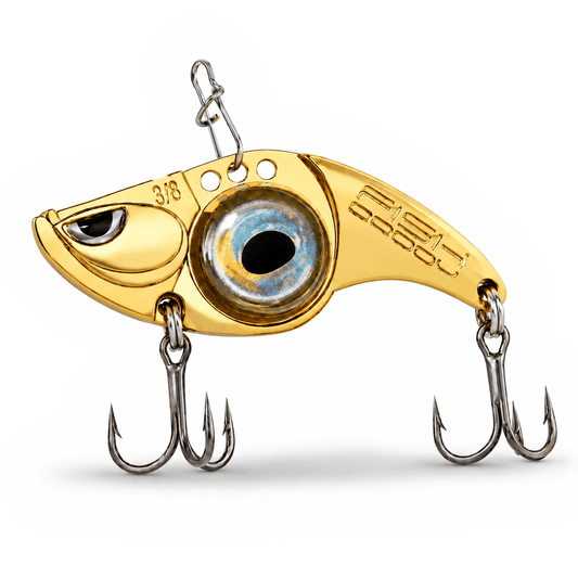 FishDaddy Dirty Bomb Minnow LED blade bait, 3/8 oz., blinking multi-color LED