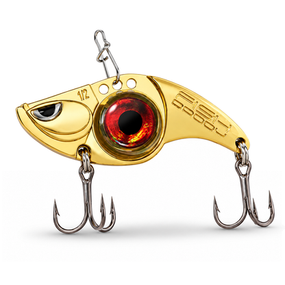 FishDaddy Dirty Bomb Minnow LED blade bait, 1/2 oz., blinking red LED