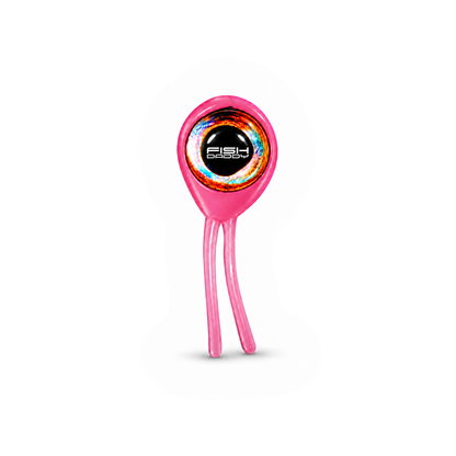 FishDaddy Double-Eye soft plastic in Pink - Glow Orange