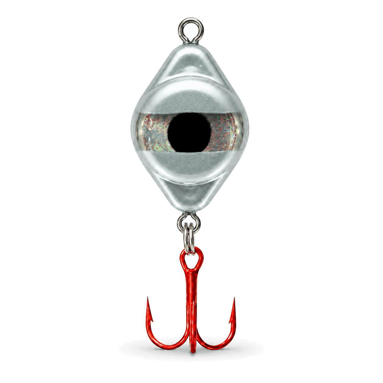 FishDaddy Dirty Bomb Spoon, 1/16 oz., Silver, blinking green LED