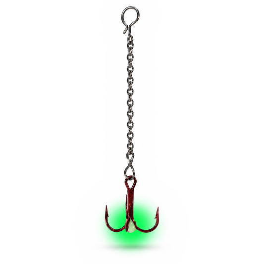 FishDaddy Glow Epoxy Dropper Chain in Glow Green