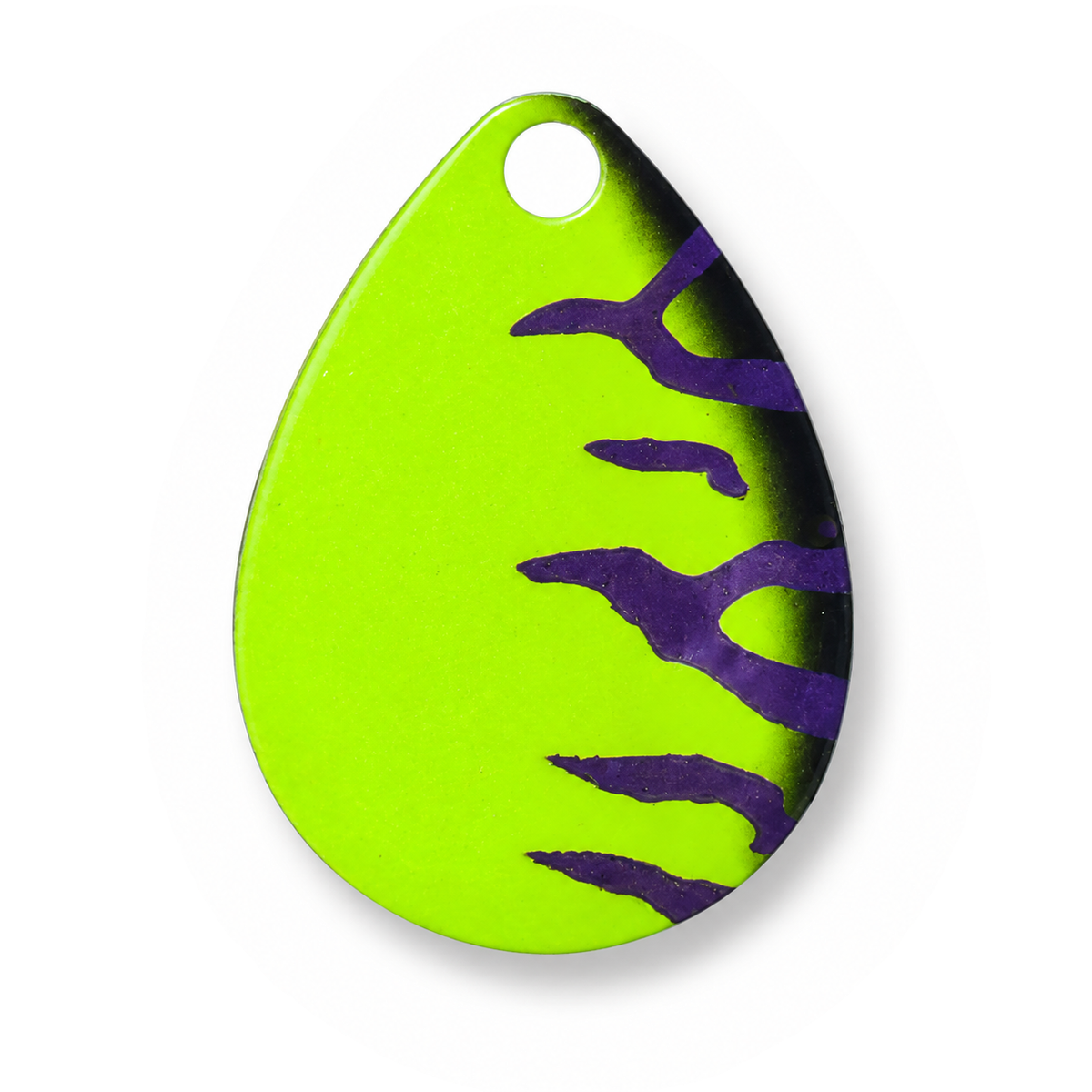 FishDaddy Size 3 Spinner Blade in Chartreuse Tiger