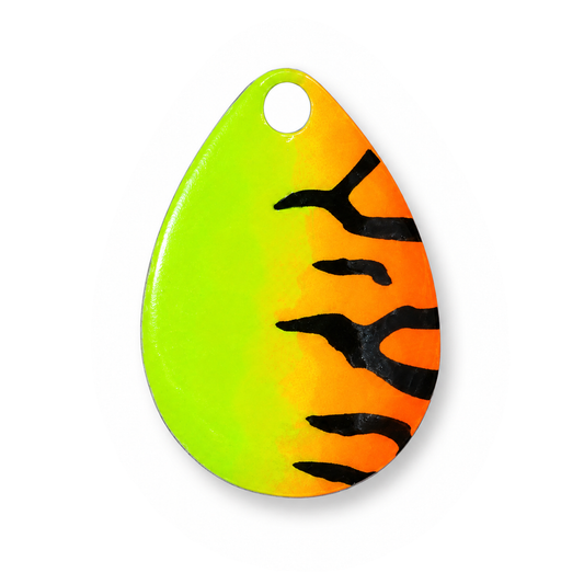 FishDaddy Size 3 Spinner Blade in Yellow/Orange Tiger