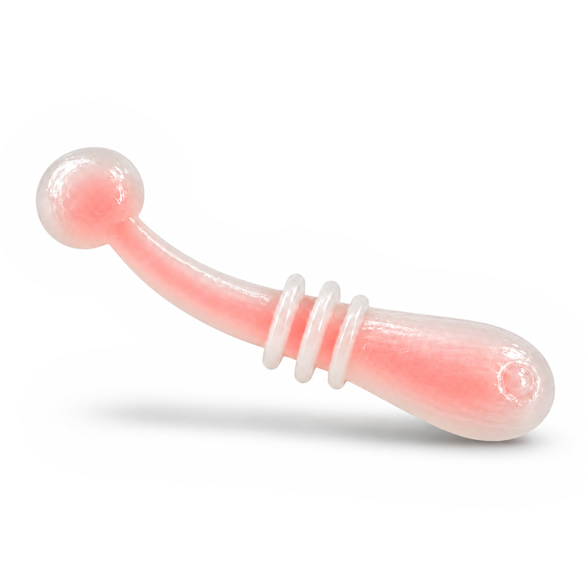 FishDaddy Boller soft plastic in White - Glow Red