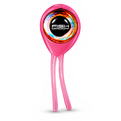 FishDaddy Double-Eye soft plastic in Pink - Glow Orange