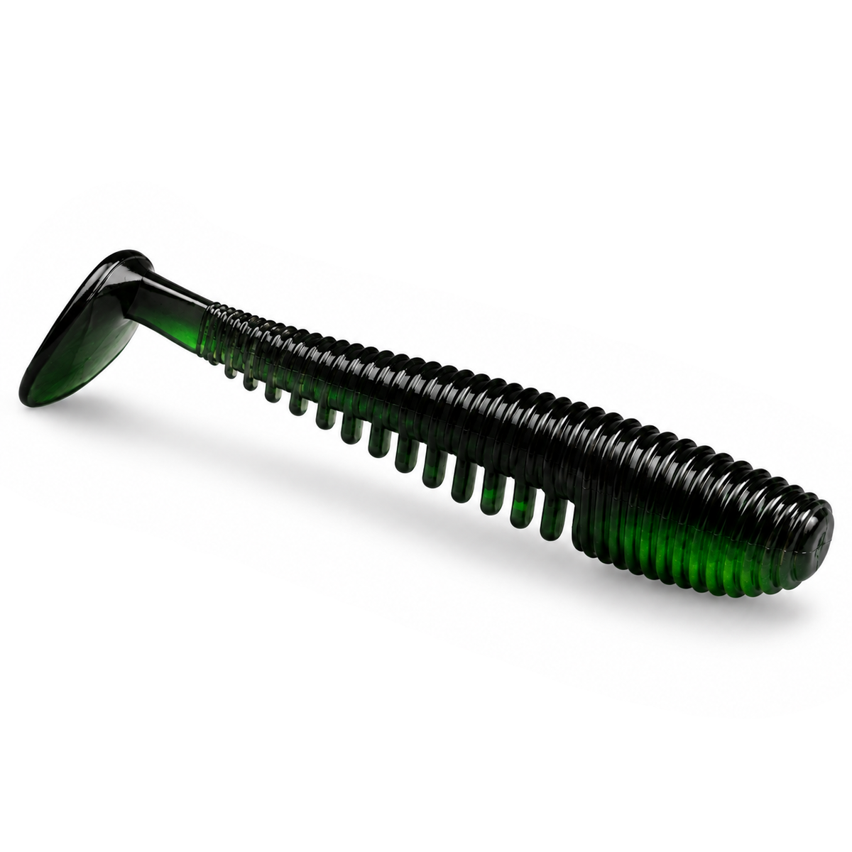 FishDaddy Lucky J-Shad soft plastic in Black - Glow Green