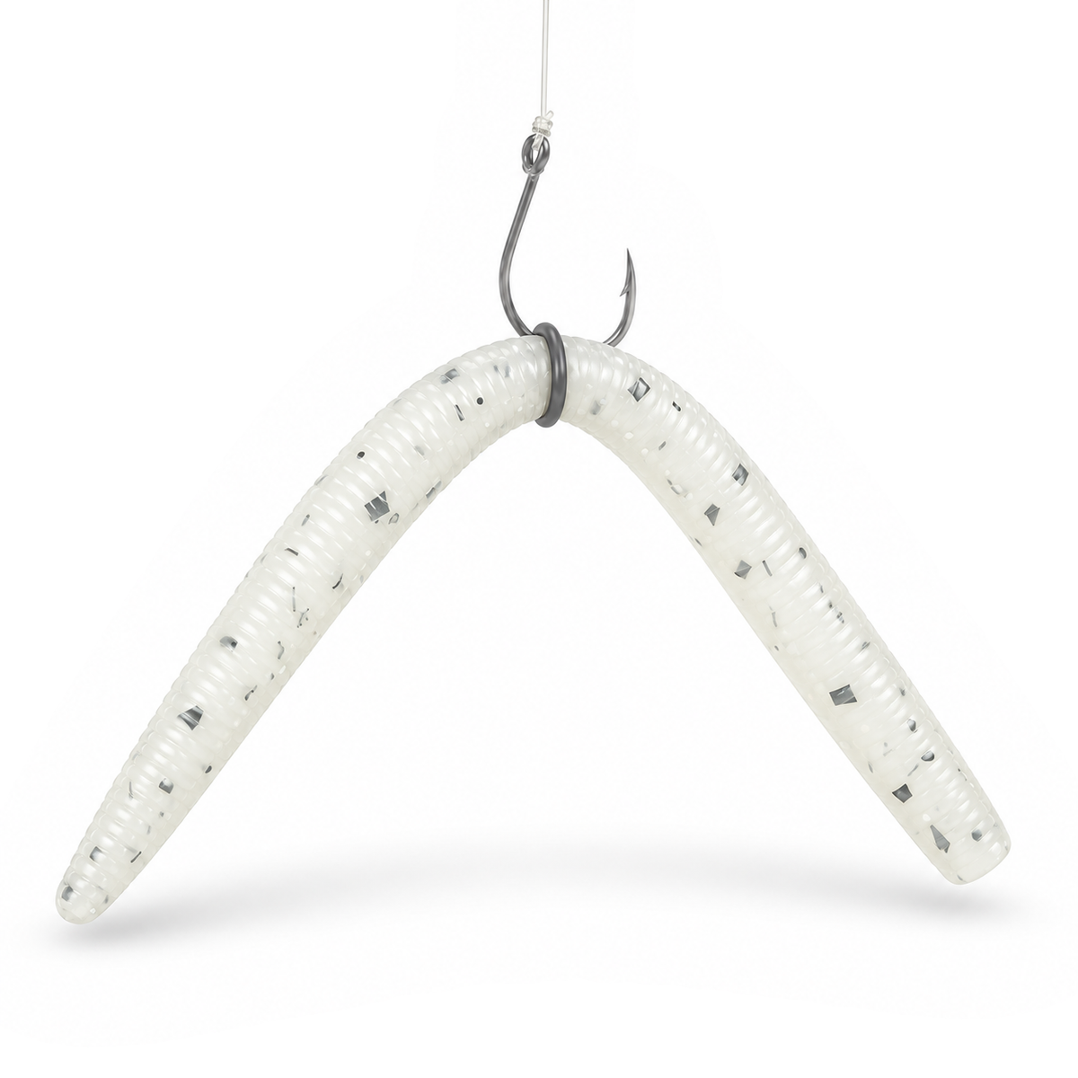 FishDaddy AirWorm soft plastic in UV White