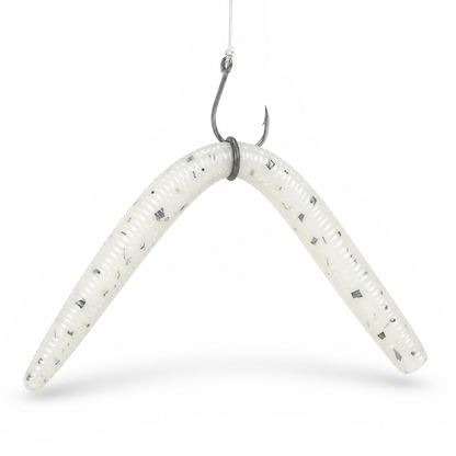 FishDaddy AirWorm soft plastic in UV White
