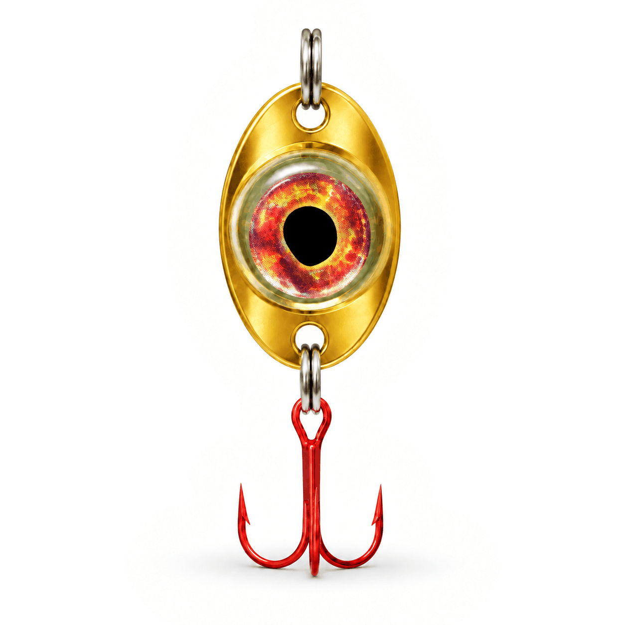 FishDaddy Dirty Bomb Spoon, Gold, blinking gold LED