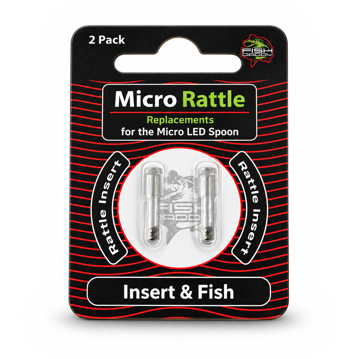 FishDaddy Micro Rattle Inserts 2-pack package