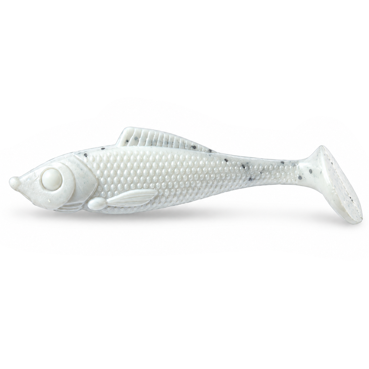 FishDaddy Paddle Tail soft plastic in UV White